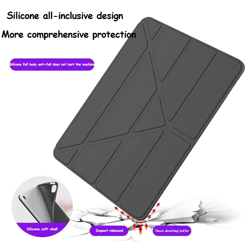 Samsung Galaxy Tab Schutzhülle aus Leder mit Y-Fold Standfunktion in Schwarz für Galaxy Tab A11 Plus, S11, S10 Lite, FE, A9 Plus, A8 und A7 Lite - Bild 3