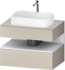 Duravit Waschtischunterschrank Qatego Wandhängend in Weiß oder Beige mit Schubladen B/T/H: 80 x 55 x 60 cm - Bild 1