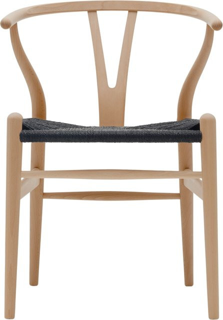 Carl Hansen & Søn CH24 Y Wishbone Stuhl aus Buche in Braun mit Papierkordel - Bild 1