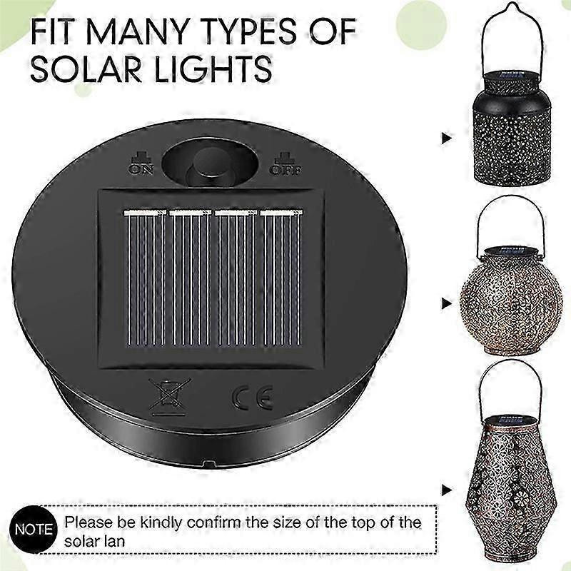 8 Stück Solarleuchten Ersatz Oberteile mit LED und Solarpanel für Solar Laternen im Außenbereich - Bild 4