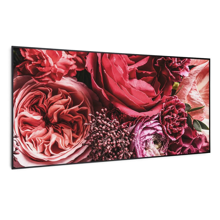 Klarstein Wonderwall Air Art Smart Infrarotheizung mit App-Steuerung, Motiv Blume, Schwarz, B: 120 cm, H: 60 cm, 700 W - Bild 2