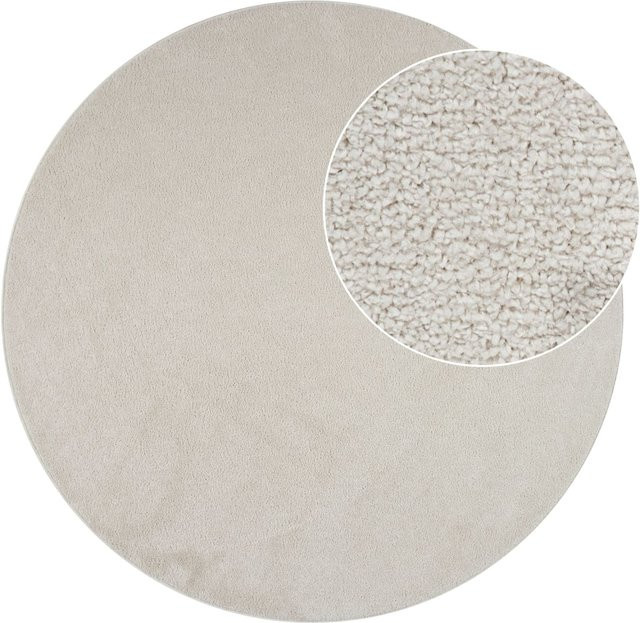 Runder Teppich Portivo in Beige, Durchmesser: 120 cm - Bild 1