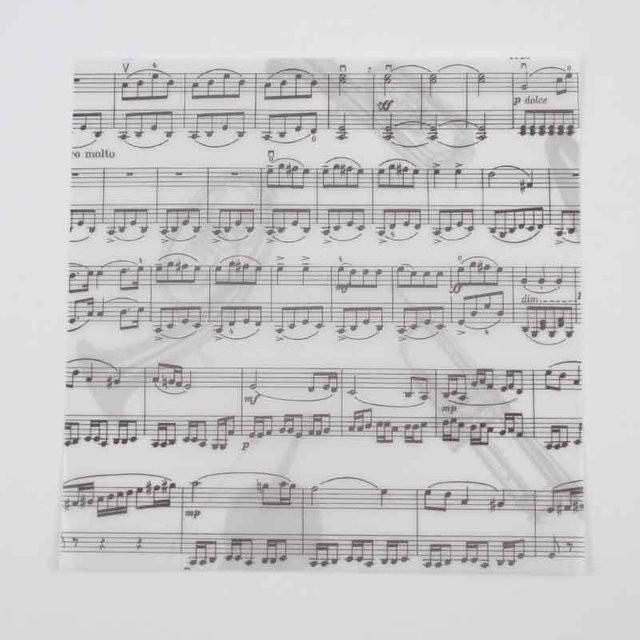 Marpa Jansen Faltblätter mit Noten Motiv in transparent, 60 Stück, B x H: 15 x 15 cm - Bild 1