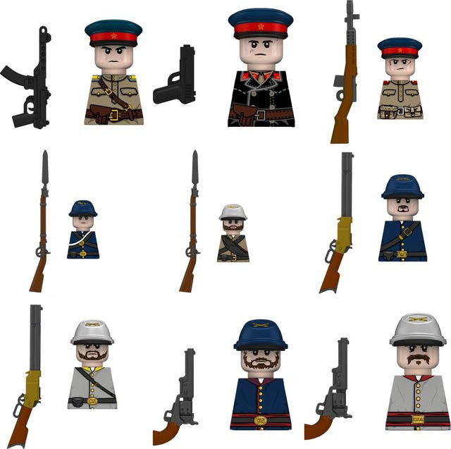 Hasbro Militär-Armee-Soldaten-Actionfiguren-Serie, Infanterie-Schütze, Nordafrika-Offizier, Gewehrhelm-Krieger, Soldaten - Bild 1