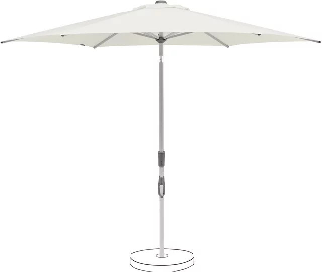 Suncomfort by Glatz Sonnenschirm Slide 300 Kurbelschirm in Sand Beige, Durchmesser: 300 cm, Höhe: 236 cm - Bild 1