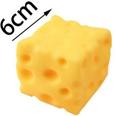 BC Pet Supplies Käsewürfel Squishy, Lebensmittel-Thema, Gelb - Bild 1