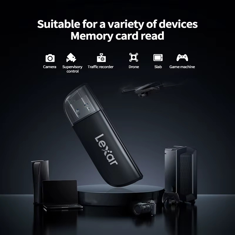Lexar RW300U 2in1 USB 3.2 Gen1 Kartenleser für MicroSD und SD-Karten in Schwarz - Bild 4
