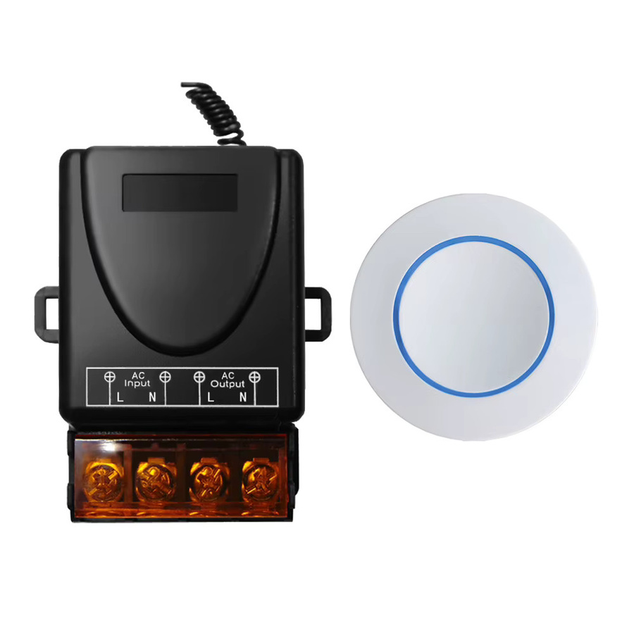 Szaoju Universelles Relais mit 433MHz Drahtloser Fernbedienung und Rundem Ein/Aus-Sender für Licht und Lampen, AC 220V - Bild 2