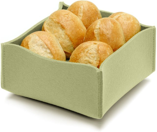 Hey-Sign Brotkorb mit Einlegeboden aus Filz in Grün - Bild 1
