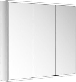 Keuco Spiegelschrank Royal Modular 2.0 mit 3 Drehtüren, LED-Beleuchtung und Sensor-Schalter, B/H/T: 105,0 x 90,0 x 16,0 cm, Weiß/Silber - Bild 1
