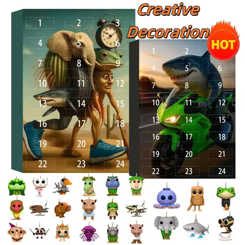 alloet Italienische Brainrot Tung Tung Sahur Figur, 24-teiliges Set, Blind Box, Schlüsselbund Anhänger - Bild 1