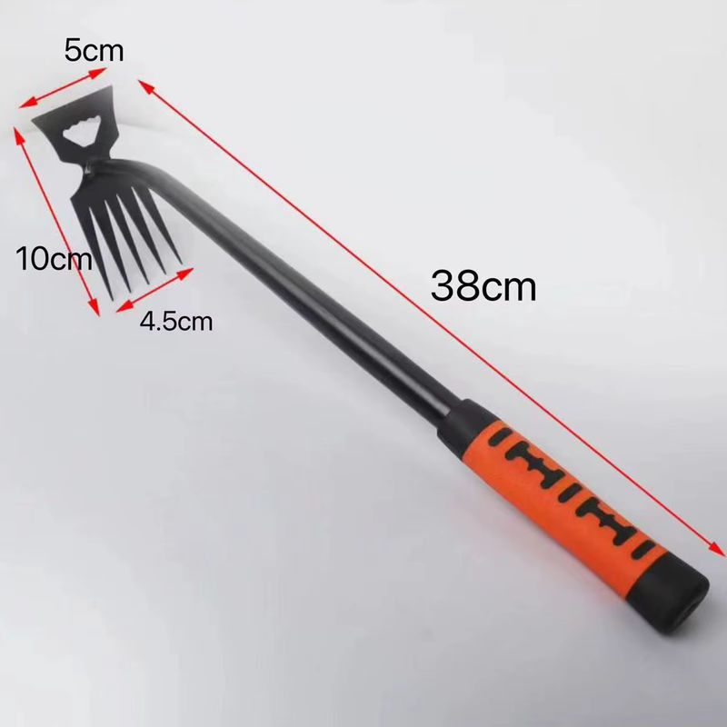Aleekit 2-in-1 Unkraut-Reinigungsschaufel aus Edelstahl in Schwarz als doppelköpfiges Gartenrechen und Jätwerkzeug aus Metall - Bild 2