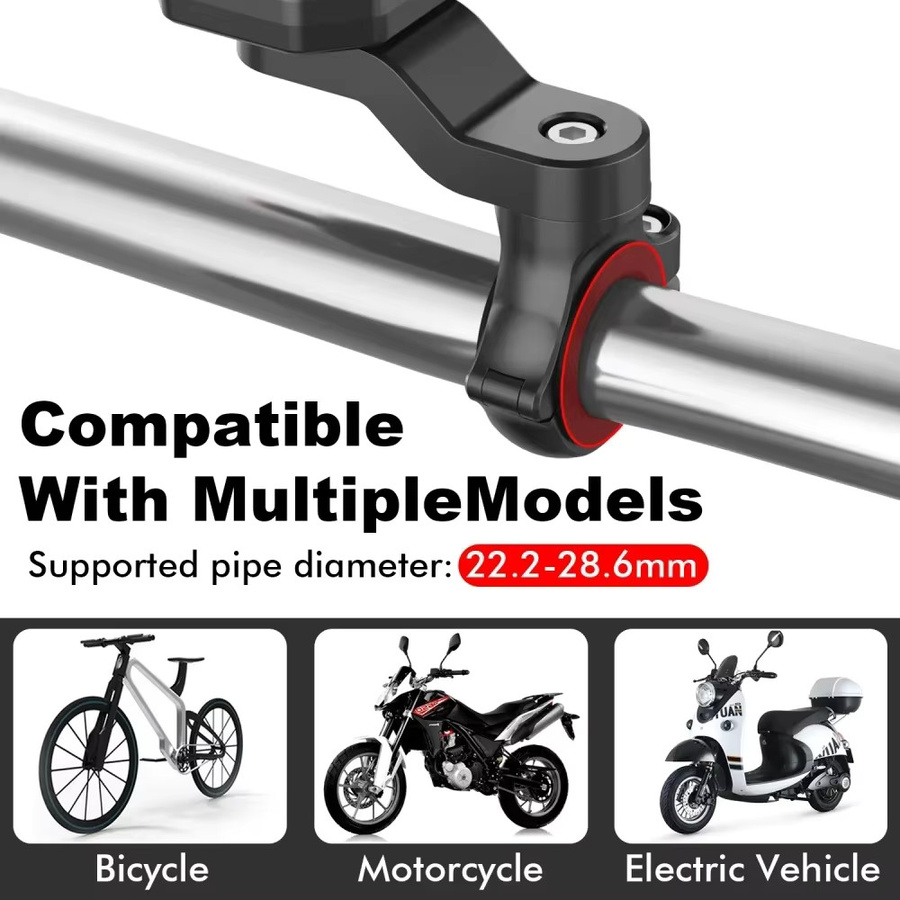 Maerknon Universal Fahrrad Telefon Halterung für Mountainbike, MTB und Motorrad in Schwarz - Bild 3