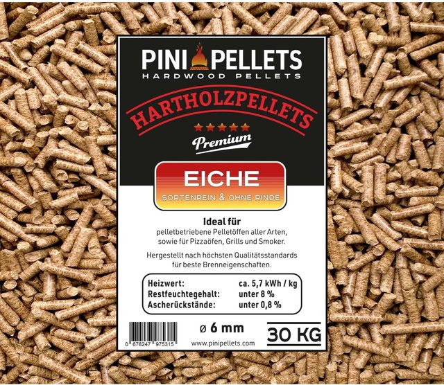 PINI Hartholz Pellets 6 mm 30 kg - Bild 1