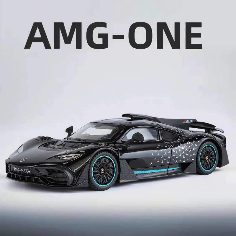 WELLY Benz AMG ONE Supersportwagen, Simulationsmodell, 1:18, Druckguss-Spielzeugfahrzeug, Metall, Grau - Bild 3