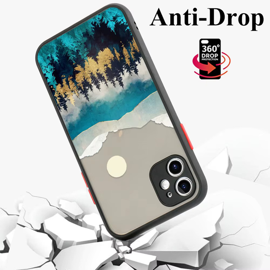 Samsung Handyhülle Sonnenuntergang Matt mit weicher TPU Stoßstangen Abdeckung in Multicolour für S24 Ultra S23 S22 Plus S21 FE S20 A54 5G A55 A53 A52 A35 A34 A33 A32 A13 A05 - Bild 2