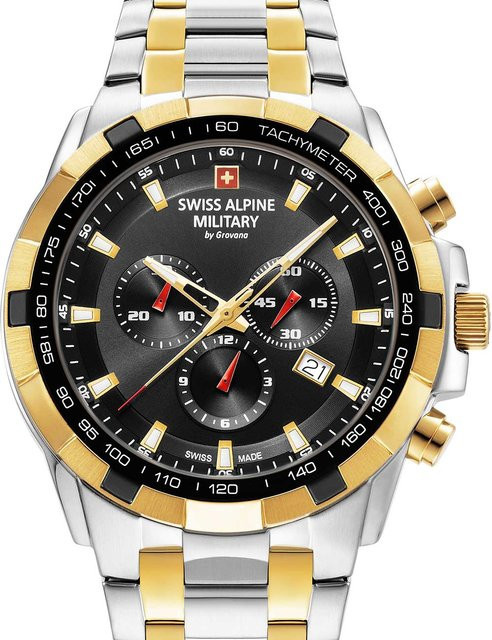 Swiss Alpine Military Chronograph, Quarz, Edelstahl, 47 mm, Herren - Bild 1