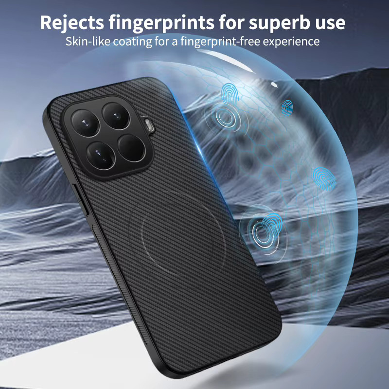 Business Carbon Fiber Texture Wireless Charge Case für Xiaomi 17 Pro Max 15T Pro Ultra stoßfeste Anti-Fingerabdruck-Schutzhülle in Schwarz und Grau - Bild 6