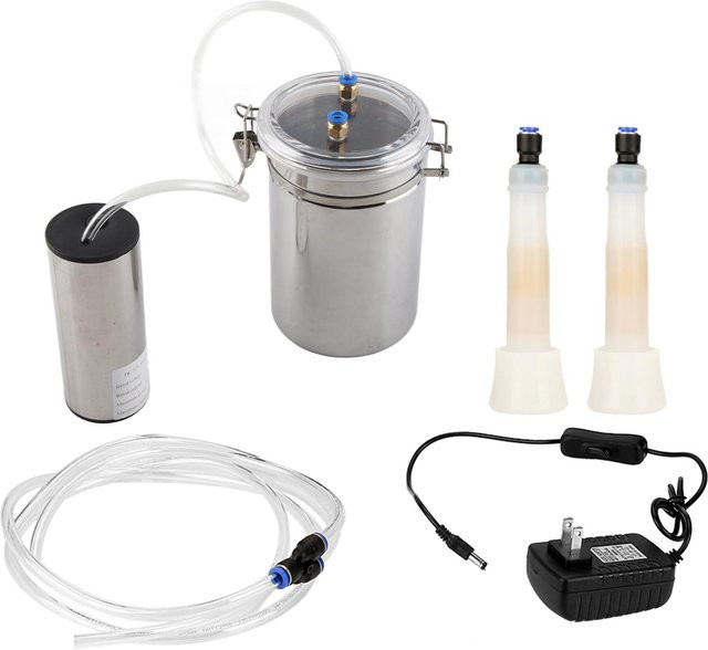 Canaryy Elektrische Melkmaschine aus Edelstahl, Tragbarer Melker, Silber, 2 l - Bild 1