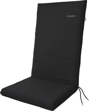 DOPPLER Auflage Nature in Anthrazit und Schwarz, B/H/L: 48 x 6 x 119 cm, aus wetterfestem rPET-Gewebe und Polyester - Bild 1