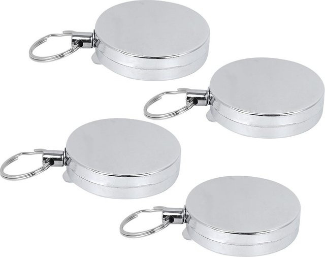Igeteck Schlüsselanhänger Ganzmetall, einziehbar, white, Unisex - Bild 1