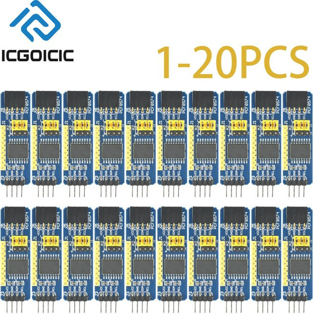 PCF8574 I2C 8-Kanal-GPIO-Erweiterungsmodul 8-Bit-I/O-Extender für Arduino und ESP32 in Blau - Bild 1