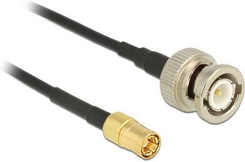 Delock WLAN-Antennen Anschlusskabel mit BNC-Stecker und SMB-Stecker, 2m, Schwarz - Bild 1