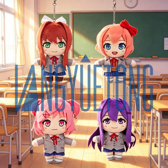 Bandai Doki Doki Literature Club Natsuki Yuri Monica Sayori Plüschfigur, Plüsch / Textil - Bild 1