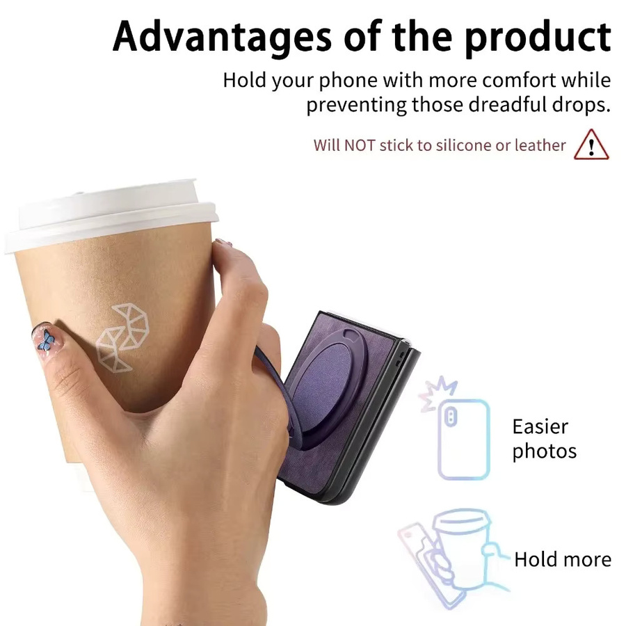 Samsung Handyhülle mit 360 Grad rotierendem unsichtbarem Ständer und magnetischer Abdeckung für Galaxy Z Flip 7 6 5 4 3 5G in Pink - Bild 5