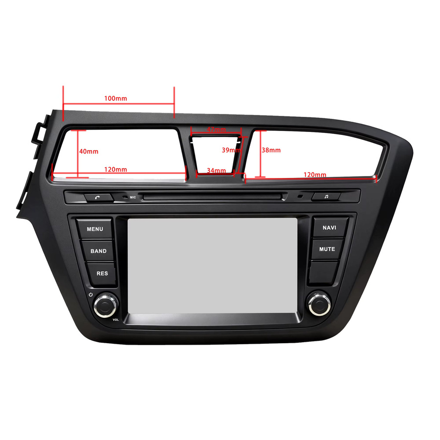 CHSTEK Android 14 Multimedia-Autoradio mit Carplay, GPS, WIFI, 4G und Bluetooth für Hyundai I20 II GB Elite (2014-2018), Schwarz - Bild 5