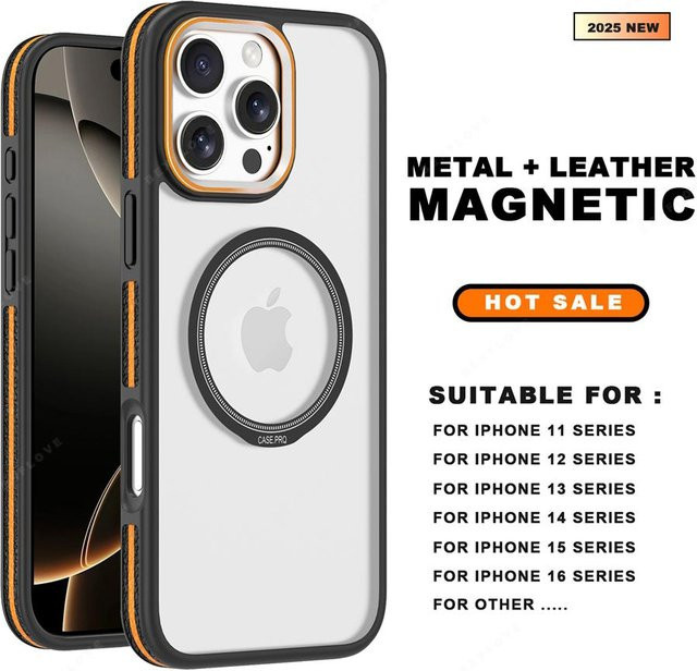 Magnetische Schutzhülle für Apple iPhone 16, 15, 14, 13, 12, 11 Pro Max Plus und 16E, stoßfest und MagSafe kompatibel, transparent - Bild 1