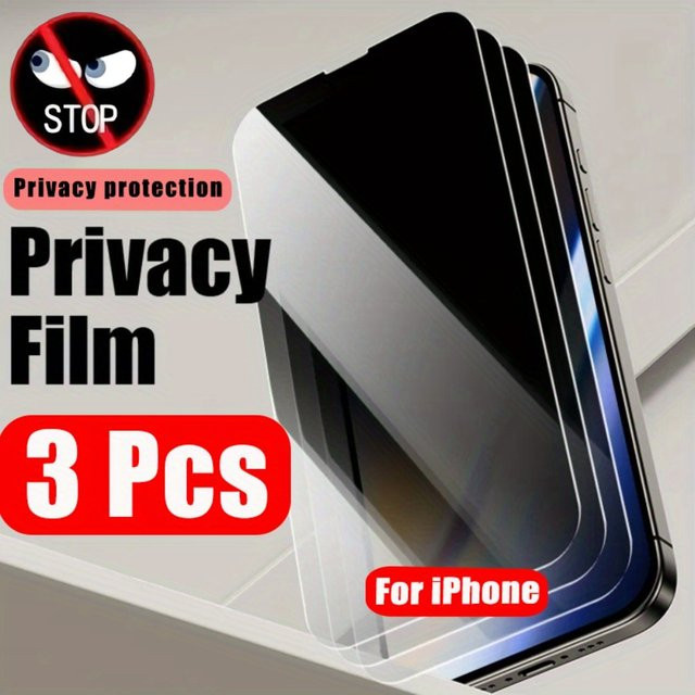 3er Pack DIXSG Privacy Displayschutzfolie aus gehärtetem Glas für iPhone 17 16 15 14 13 12 11 Pro Max Plus XR XS transparent - Bild 1