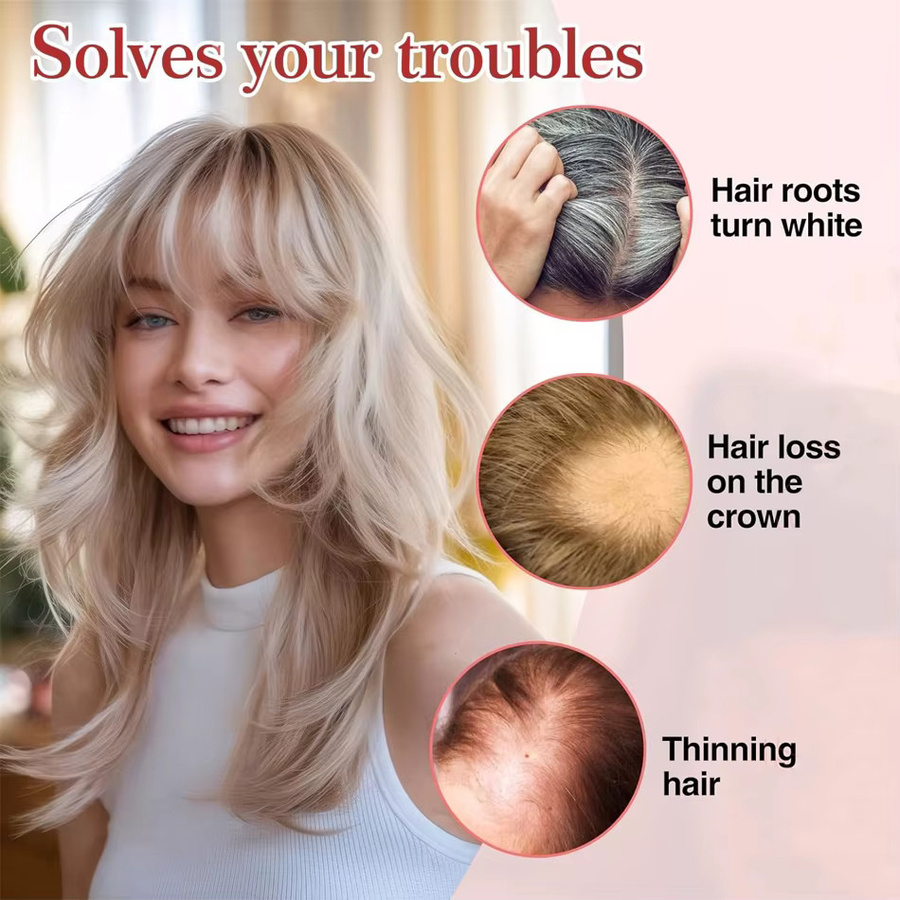 GAEINO Echthaar-Toupet für Damen, Seidenbasis, Clip-in - Bild 5