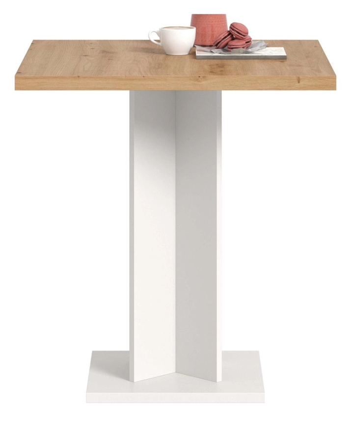 Esstisch Anton Inn.Furn in Eiche und Weiß, quadratisch, B/T/H: 70 x 70 x 76 cm - Bild 3