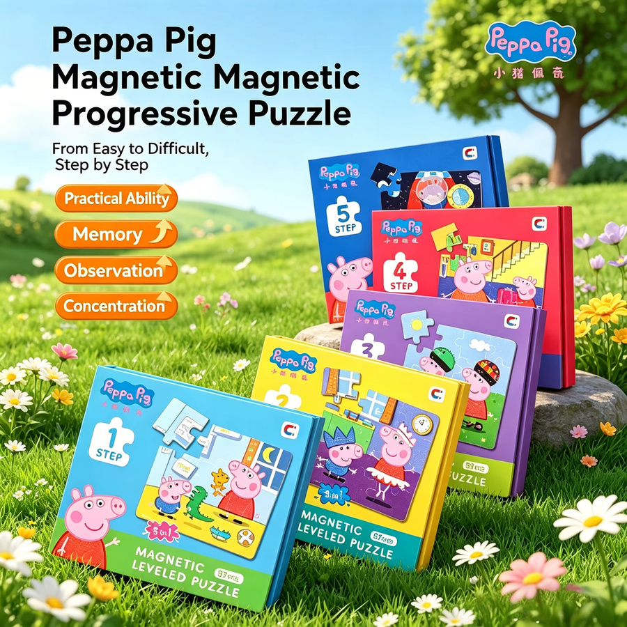 Hasbro Peppa Pig Magnetisches Puzzle-Buch, 15 Muster, Lernspielzeug - Bild 2