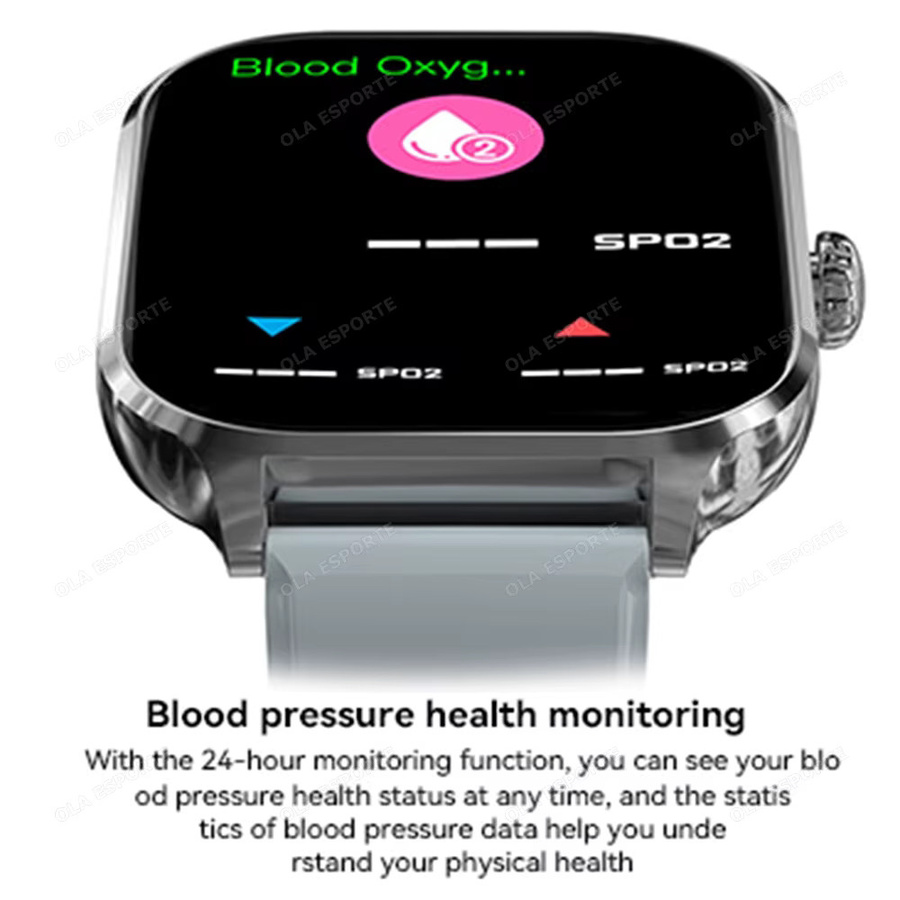 Ola Esporte H9 Pro Max 2026 Smartwatch in Schwarz mit 2,01 Zoll Display, Anruffunktion, Herzfrequenz-, Blutsauerstoff- und Schlafüberwachung - Bild 3