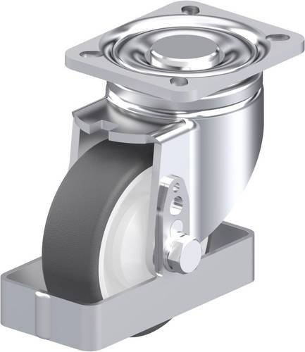 Blickle LH-POTH 100K-1-FS Stahlblech-Lenkrolle in Silber mit 100 mm Rad-Durchmesser und 300 kg Tragfähigkeit - Bild 1