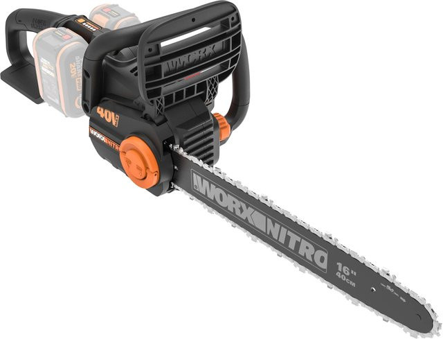 Worx High-Performance Kettensäge WG385E.9 40 V Solo Akku-Kettensäge in Orange mit Worx Powershare - Bild 1
