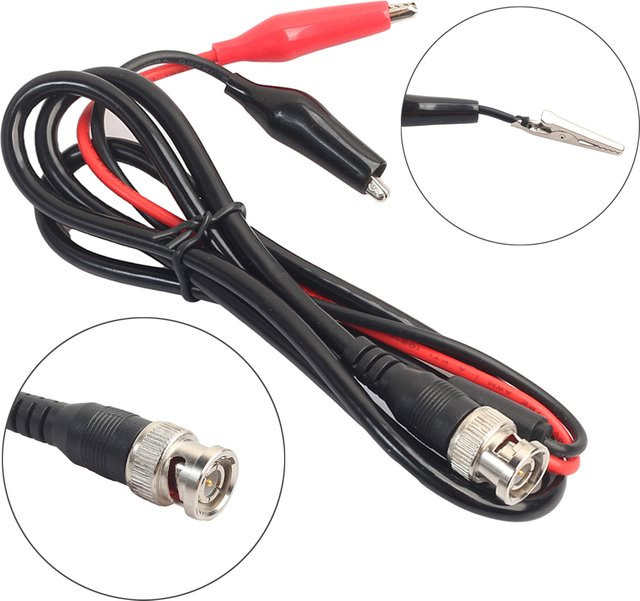 APWIKOGER BNC-Stecker auf Dual-Oszilloskop-Messkabel mit Krokodilklemmen und Rostschutz - Bild 1