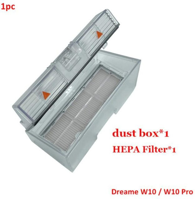 Dreame Bot W10 RLS5C und W10 Pro Zubehör Set mit Rollbürste, Seitenbürste, Filter, Wischmopp, Staubbehälter und Halterung in Transparent - Bild 1