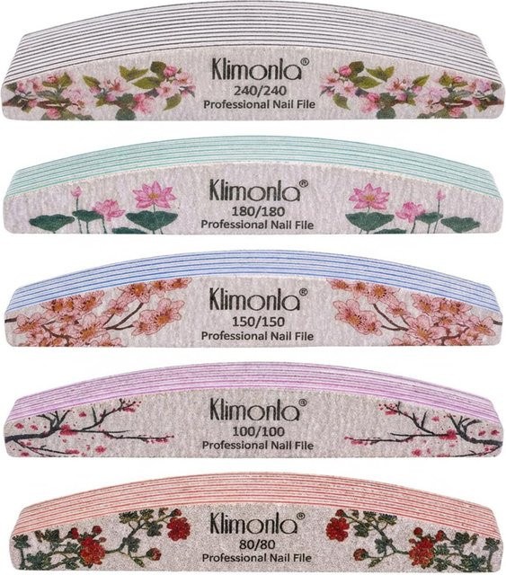 klimonla Nagelfeilen-Set, 80-240 Körnung, 5/10 Stück, Unisex - Bild 1