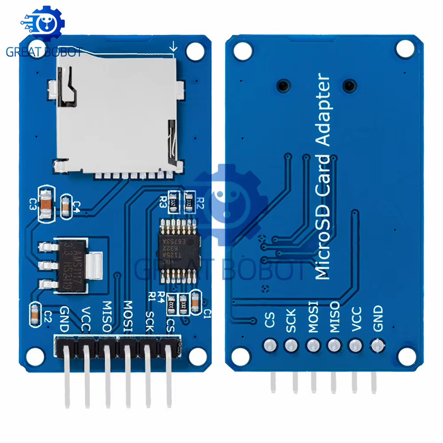 baishundianzi Micro SD TF-Karte Memory Shield Modul mit SPI-Schnittstelle für Arduino, Blau - Bild 3