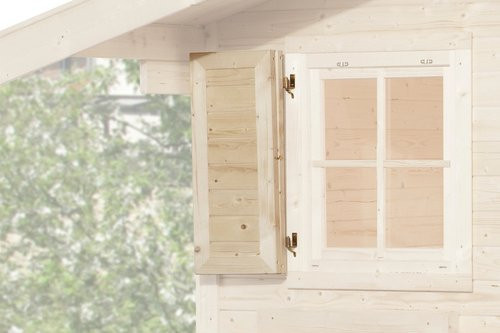 WEKA Fensterladen für Gartenhäuser aus Holz in Beige - Bild 1