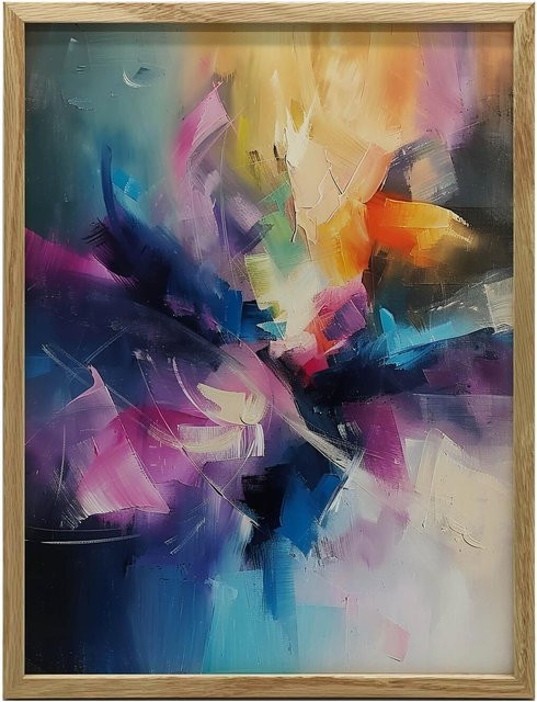 Bunte Träume Premium-Leinwand auf Keilrahmen von iKable, Multicolor, Breite: 30 cm, Höhe: 40 cm, Tiefe: 3 cm - Bild 1