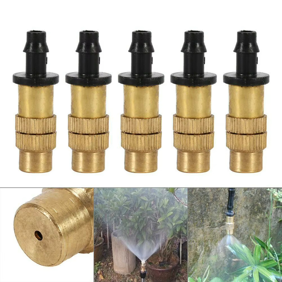 LEENKEA Messing Sprühdüsen für Garten und Terrasse, Einstellbare Zerstäuber zur Bewässerung, Gold - Bild 3
