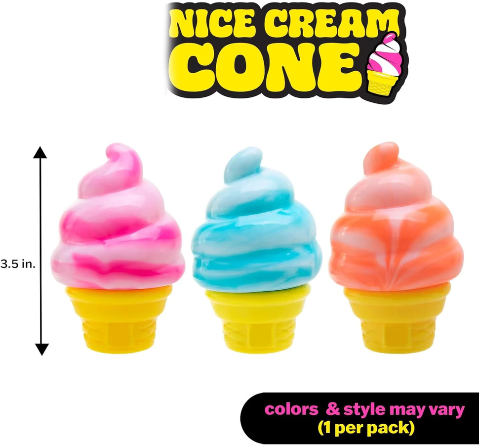 Nee-doh Nice Cream Cone, Bunter Eiscreme-förmiger Sensorischer Stressabbau-Fidget-Spielzeug, multicolour - Bild 5