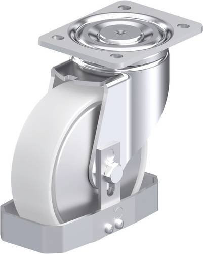 Blickle Stahlblech-Lenkrolle LH-PO 160G-FA-FS in Weiß mit Rad-Durchmesser 160 mm und einer Tragfähigkeit von 450 kg - Bild 1