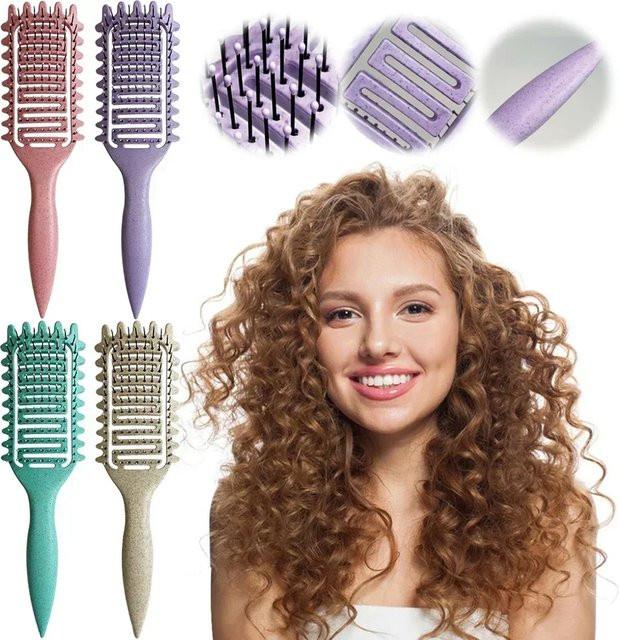 3-in-1 Hohlraum-Entwirrbürste und Locken-Definierkamm, Damen, lockiges Haar - Bild 1