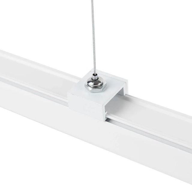 QAZQA Hängebeschlag für 3-phasiges Schienensystem in Weiß, höhenverstellbar - Bild 1
