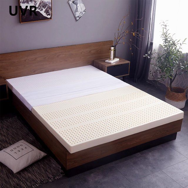 UVR Naturlatex Matratze mit hoher Dichte, atmungsaktive Tatami-Bodenmatte, Farbe: Weiß, B/T/H: 90 x 190 x 90 cm - Bild 1